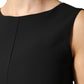 Black Sleeveless Sheath Knee Length Dress
