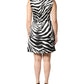 Black White Zebra Sleeveless A-line Dress