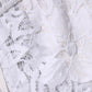 White Cotton Cut Out Mid Waisted Bermuda Shorts