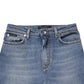 Blue Washed Cotton Skinny Denim Trouser Jeans