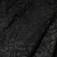 Black Floral Brocade High Waisted Trouser Pants