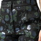 BlueGreen Floral Metallic Slim Trouser Pants