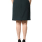 Dark Green Mid Waist Pencil Cut Mini Skirt