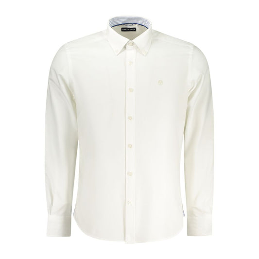 White Cotton Men Shirt