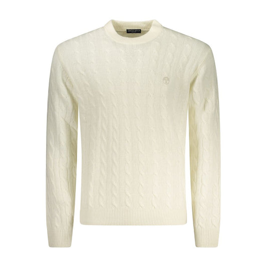 White Polyamide Men's Sweater