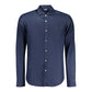 Blue Cotton Men's Shirt