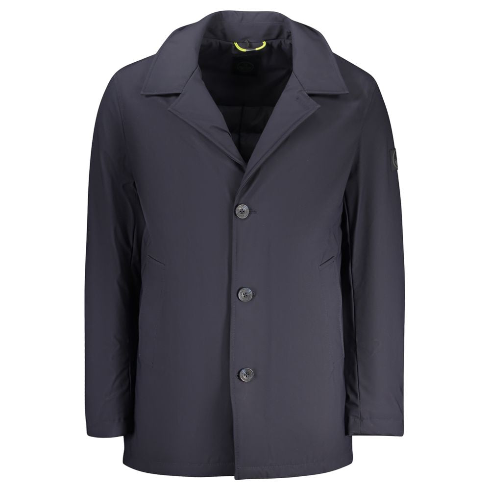 Blu Polyester Men's Jacket