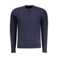 Blue Cotton Men Sweater