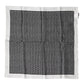 White Black Patterned Square Foulard Scarf