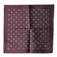 Maroon Logo Silk Square Handkerchief  Scarf