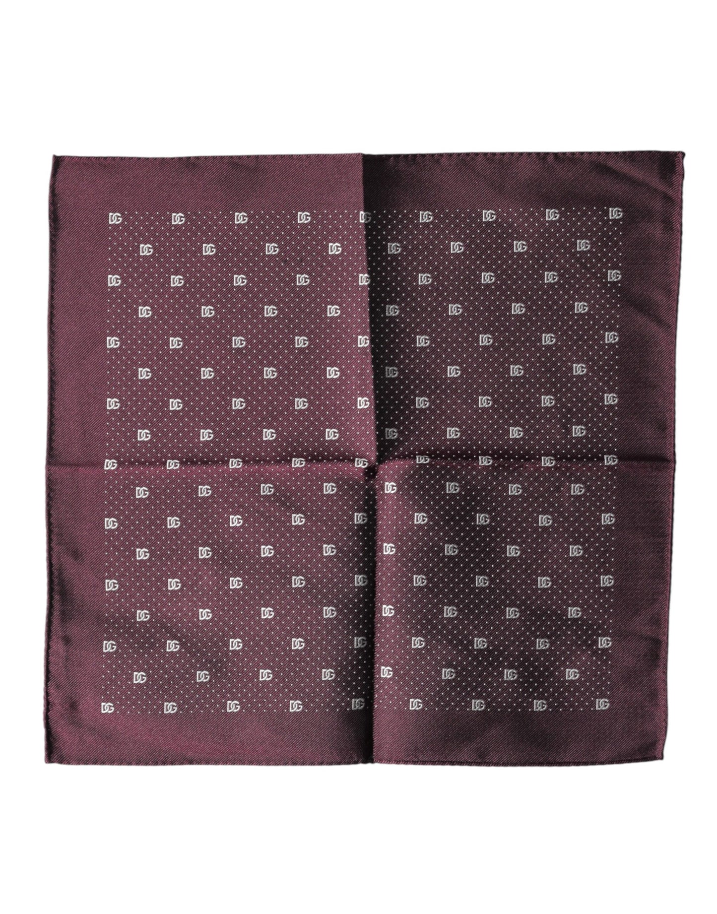 Maroon Logo Silk Square Handkerchief  Scarf