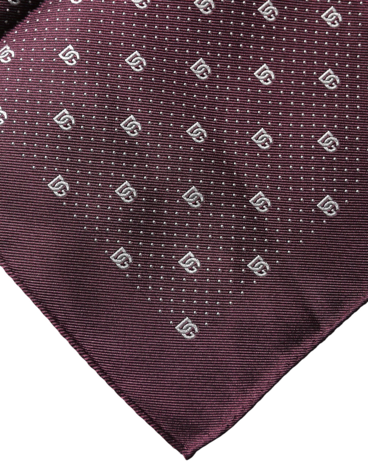 Maroon Logo Silk Square Handkerchief  Scarf