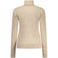 Beige Viscosa Women Sweater