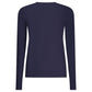 Blu Viscose Donna Maglia