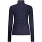 Blu Viscosa Donna Maglia