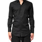 Black GOLD Cotton Men Dress Formal Shirt