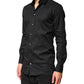 Black GOLD Cotton Men Dress Formal Shirt