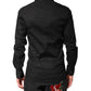 Black GOLD Cotton Men Dress Formal Shirt