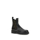 Black Calf Leather Bos Taurus Ankle Boots