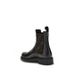 Black Calf Leather Bos Taurus Ankle Boots