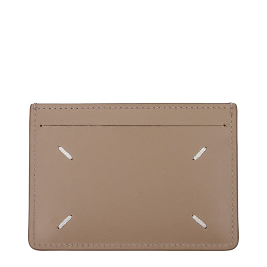 Beige Leather Cardholder