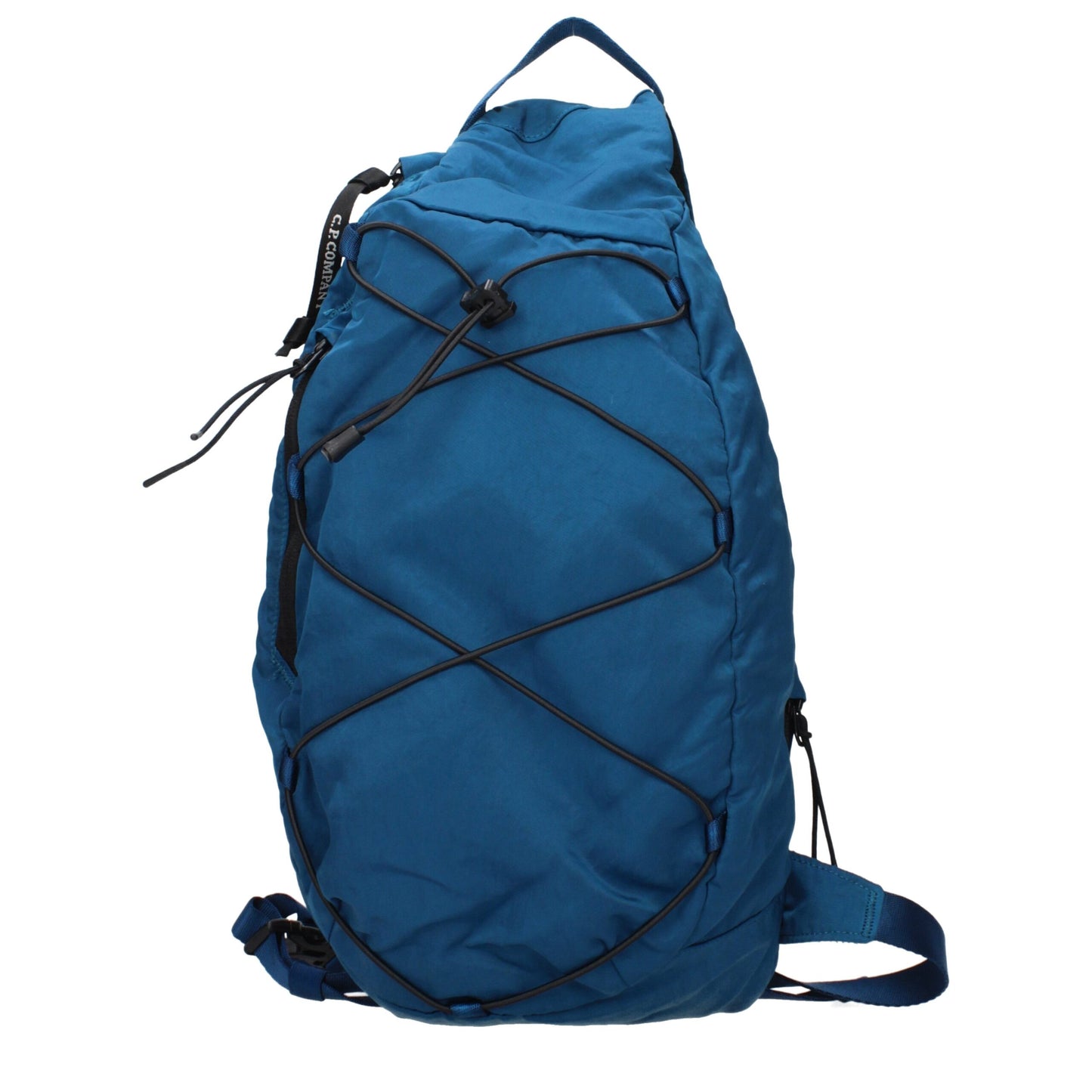 Blue Fabric Crossbody Bag