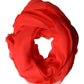 Red Stole Silk Neck Wrap Shawl Scarf