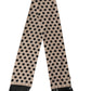 Brown Polka Dot Silk Fringes Foulard Scarf