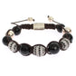 Elegant Black Silver Beaded Bracelet