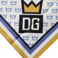 Multicolor DG Royals Square Foulard Men 50cm x 50cm Scarf