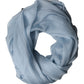 Light Blue Silk Stole Neck Wrap Shawl 200cm x 130cm Scarf