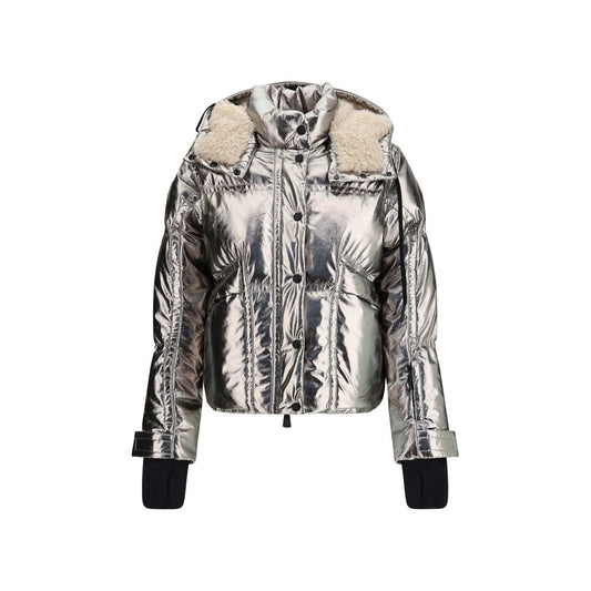 Silver Polyester Shell Jacket