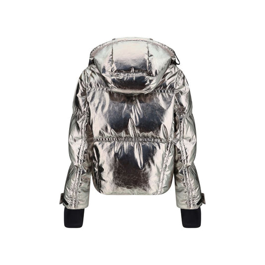 Silver Polyester Shell Jacket