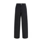 Black Cotton Casual Pants