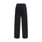 Black Cotton Casual Pants