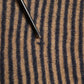 Brown Black Stripes Wool Crew Neck Pullover Sweater