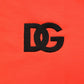Neon Orange Polyester Crew Neck Men T-shirt