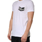 White Stripes Cotton Crew Neck Tee  T-shirt
