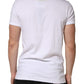 White Stripes Cotton Crew Neck Tee  T-shirt