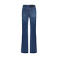 Blue Cotton Bootcut Jeans