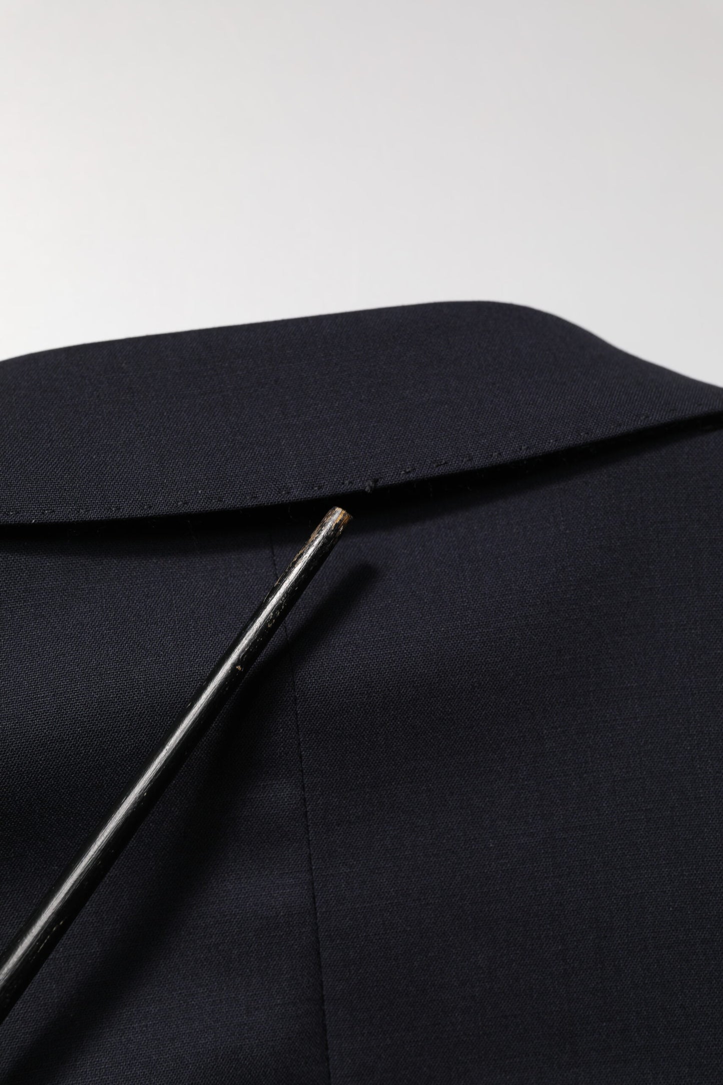 Blue Wool Double Breasted 2 Piece Men Suit