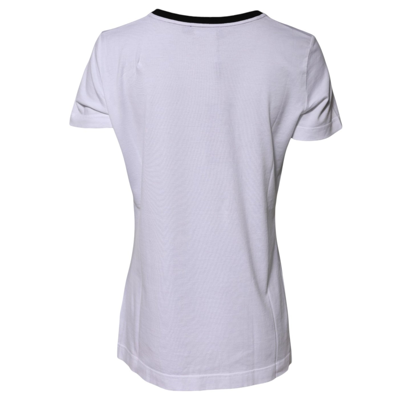 White Eleganza Cotton Crew Neck Tee T-shirt
