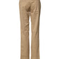 Beige Straight Cotton Stretch Chino Pants