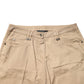 Beige Straight Cotton Stretch Chino Pants