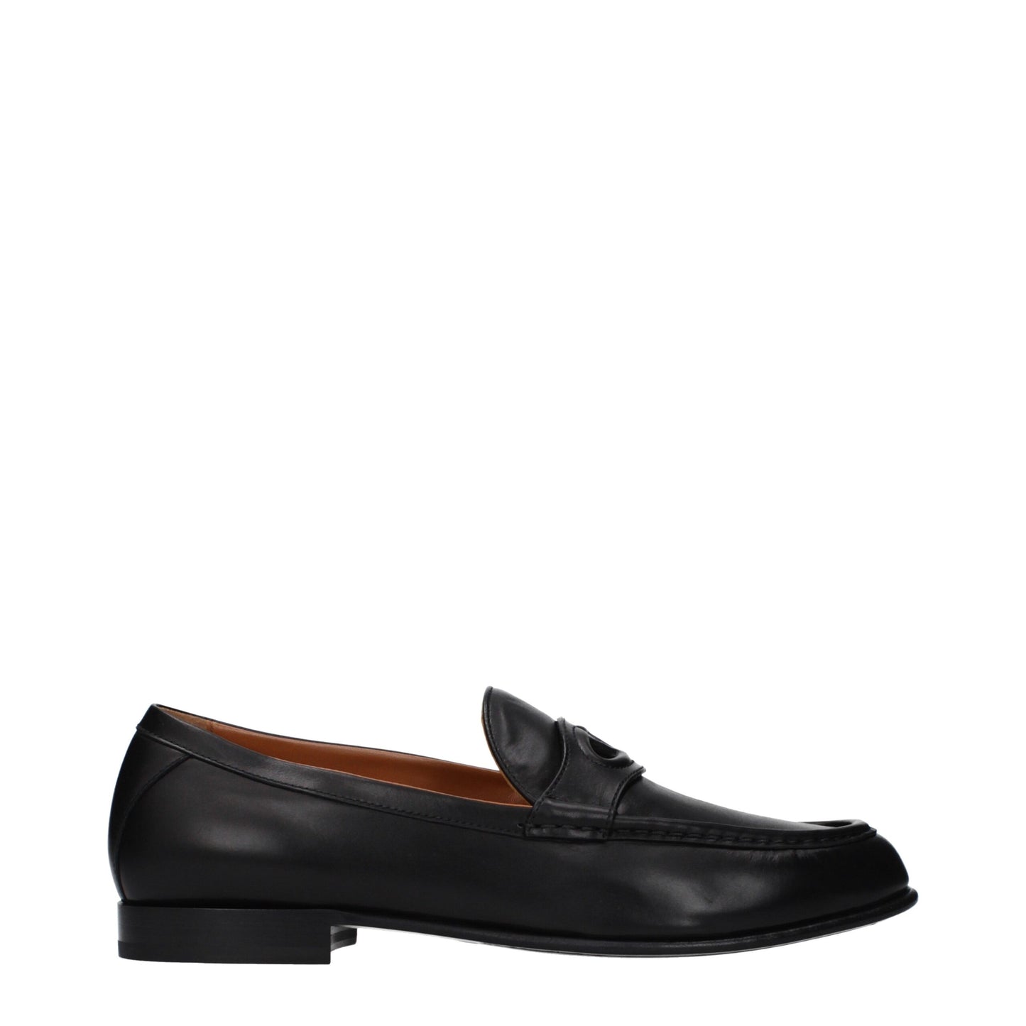 Black Leather Slip-On Loafers