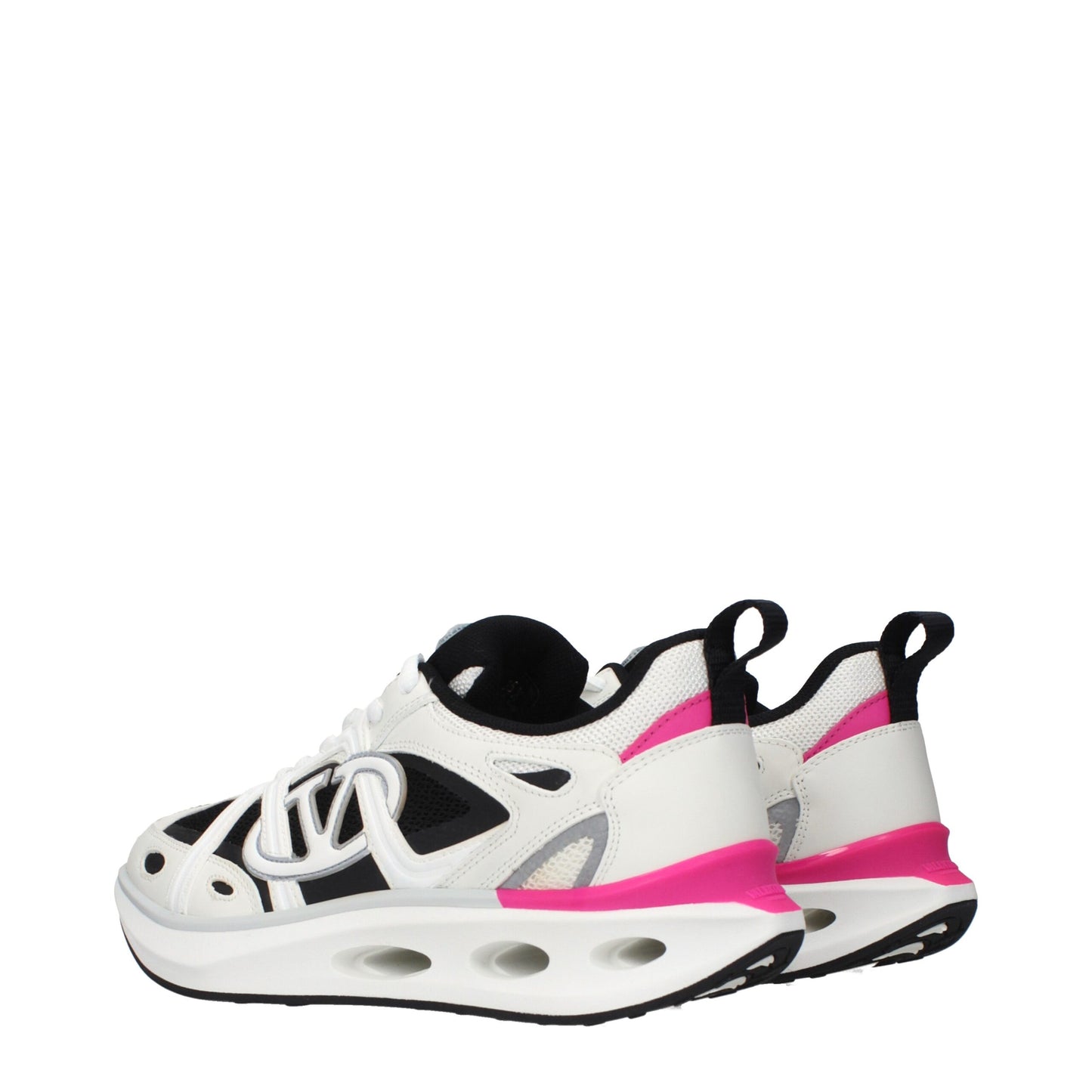 White Fabric Athletic Sneakers