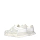 White Fabric Athletic Sneakers