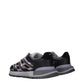 Black Fabric Athletic Sneakers