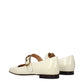 Beige Leather Ballet Flats