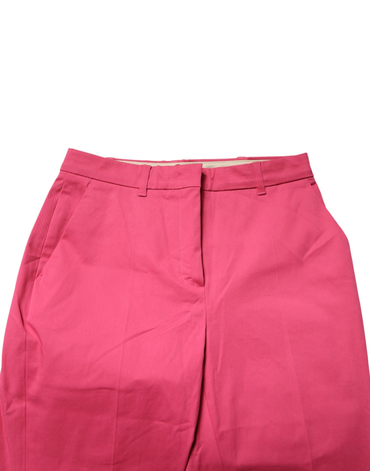 Pink Skinny High Waist Chino Trouser Pants